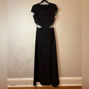 Lulu's Black Cutout Maxi Gown